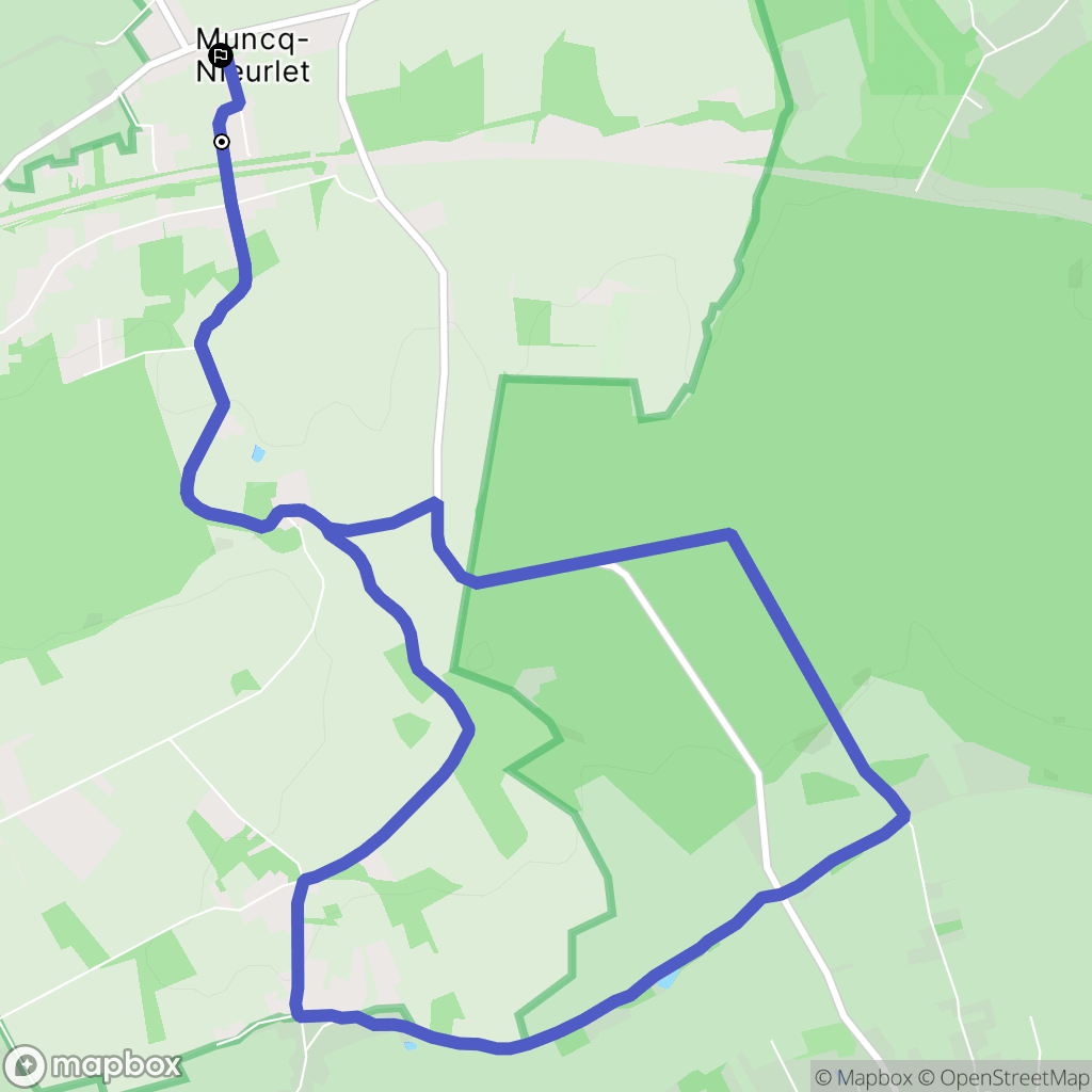 Muncq-Nieurlet : carte du parcours de randonnée - France