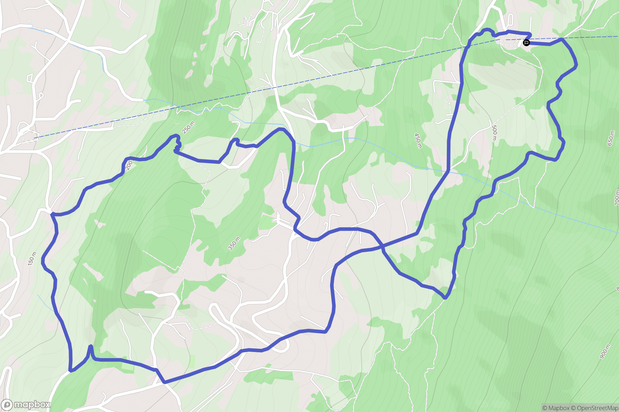  : carte du parcours de randonnée - Italy