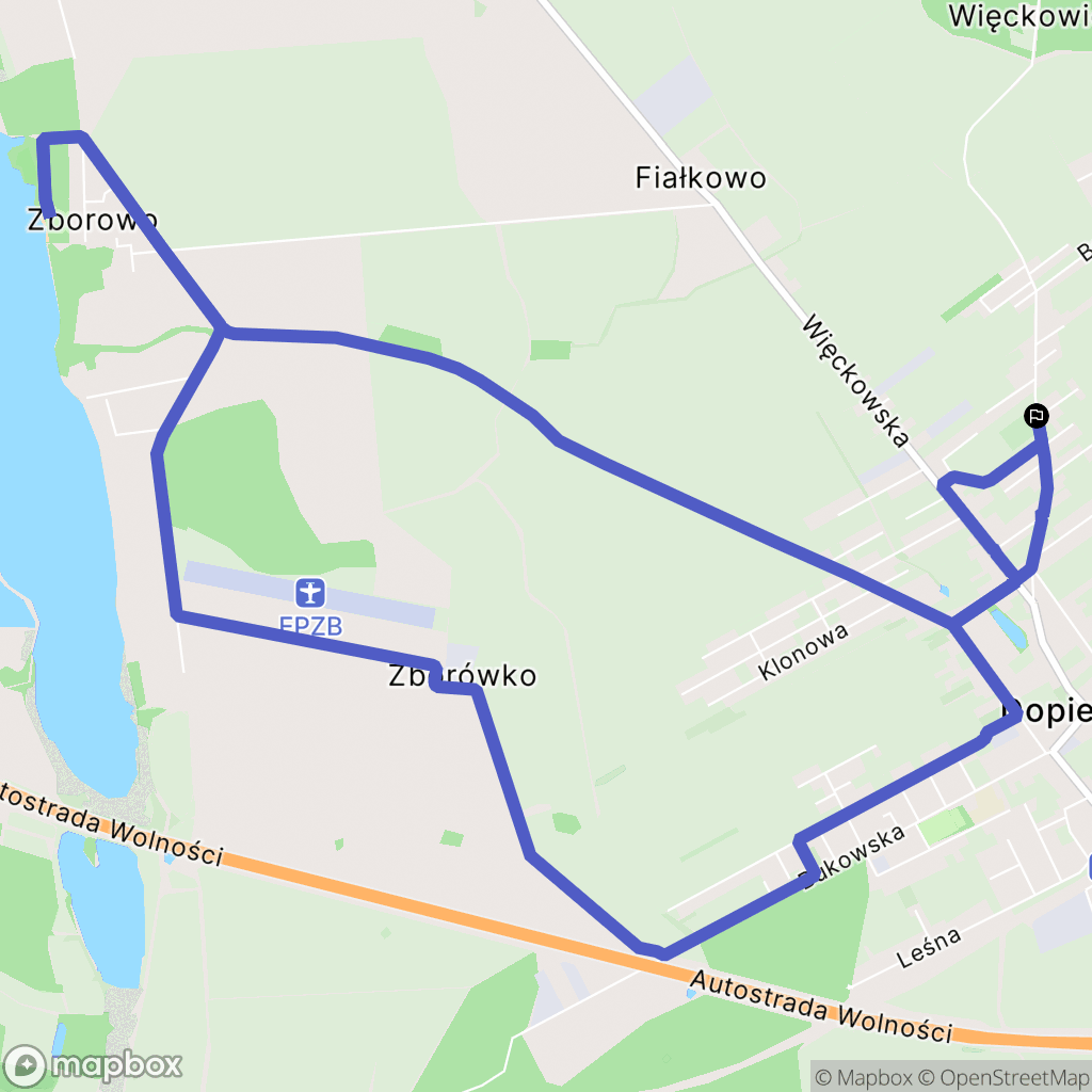 Dopiewo: mapa trasy - Poland