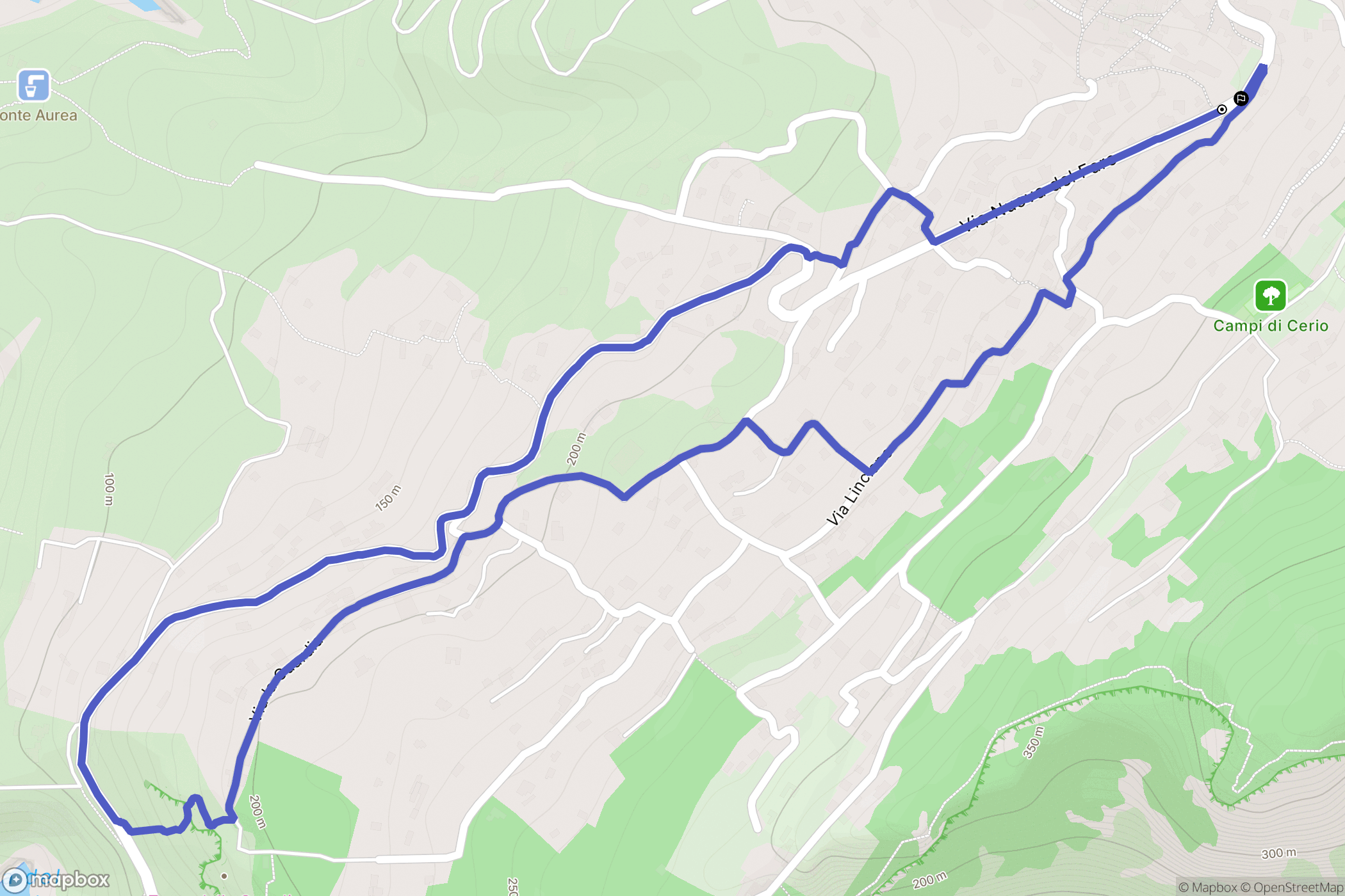 Anacapri : carte du parcours de randonnée - Italy
