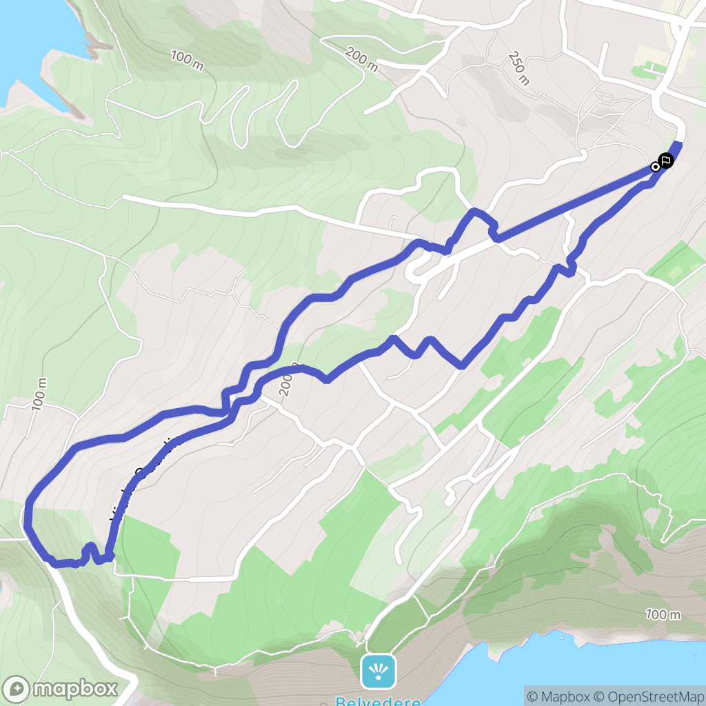 Anacapri : carte du parcours de randonnée - Italy