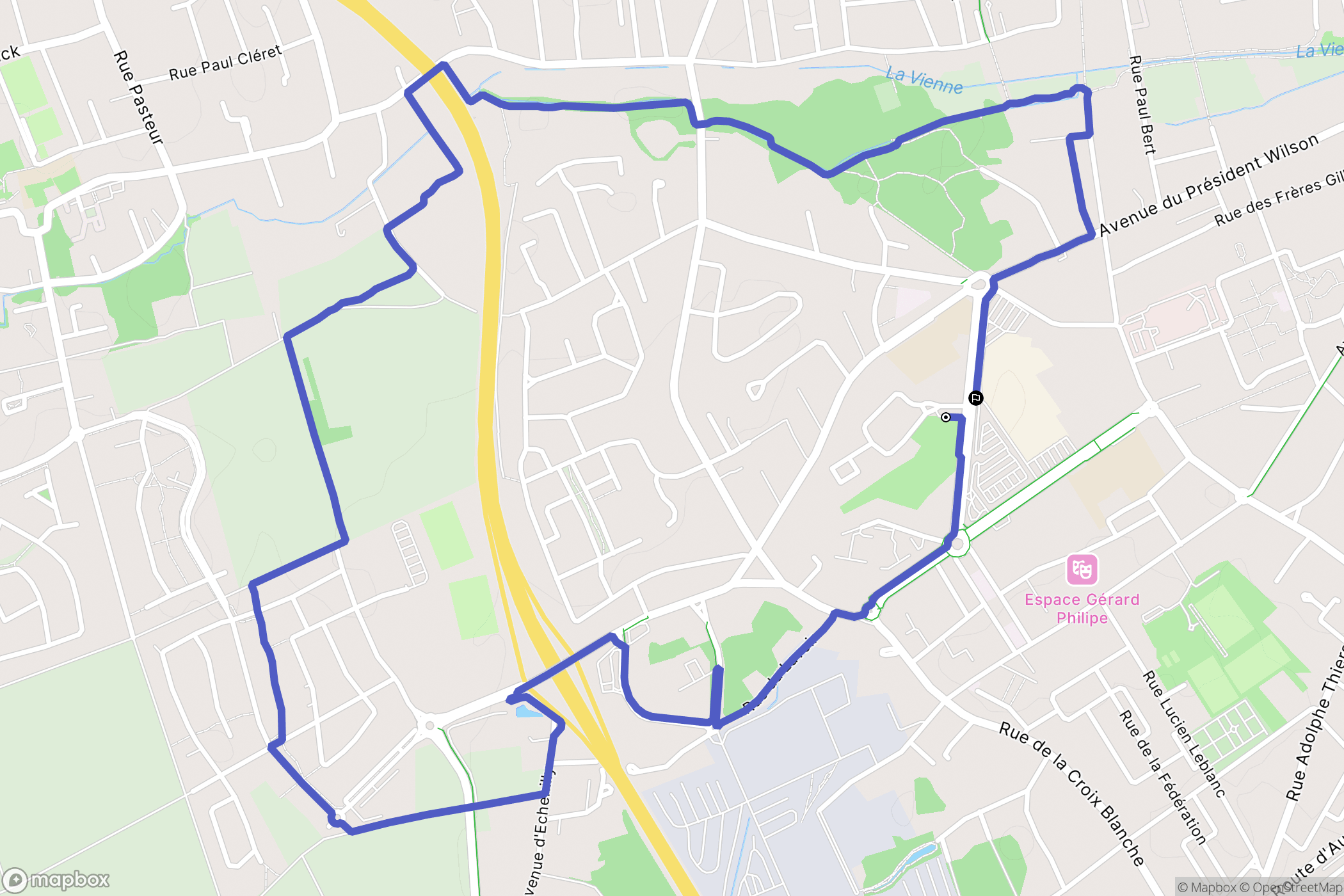Saint-André-les-Vergers : carte du parcours de randonnée - France