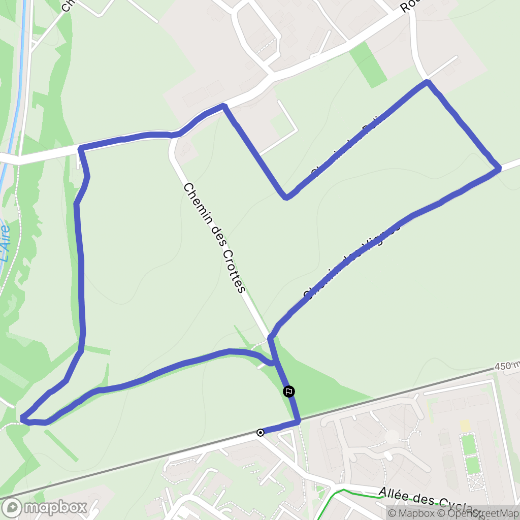 Saint-Julien-en-Genevois : carte du parcours de randonnée - France