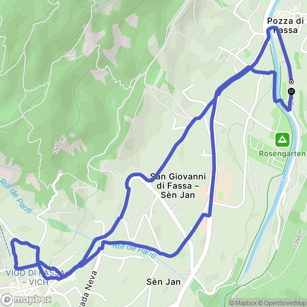  : carte du parcours de randonnée - Italy