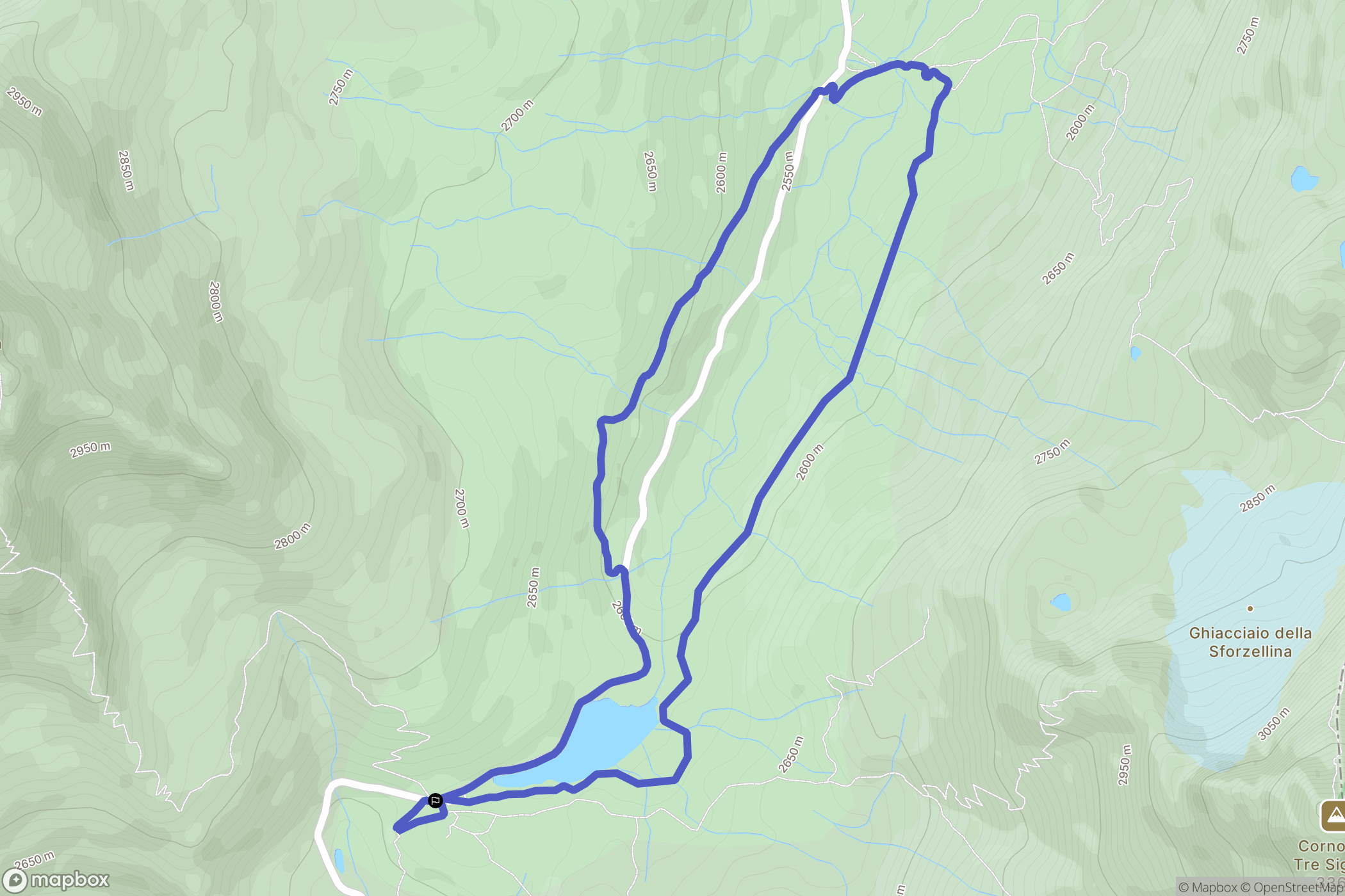 Ponte di Legno : carte du parcours de randonnée - Italy