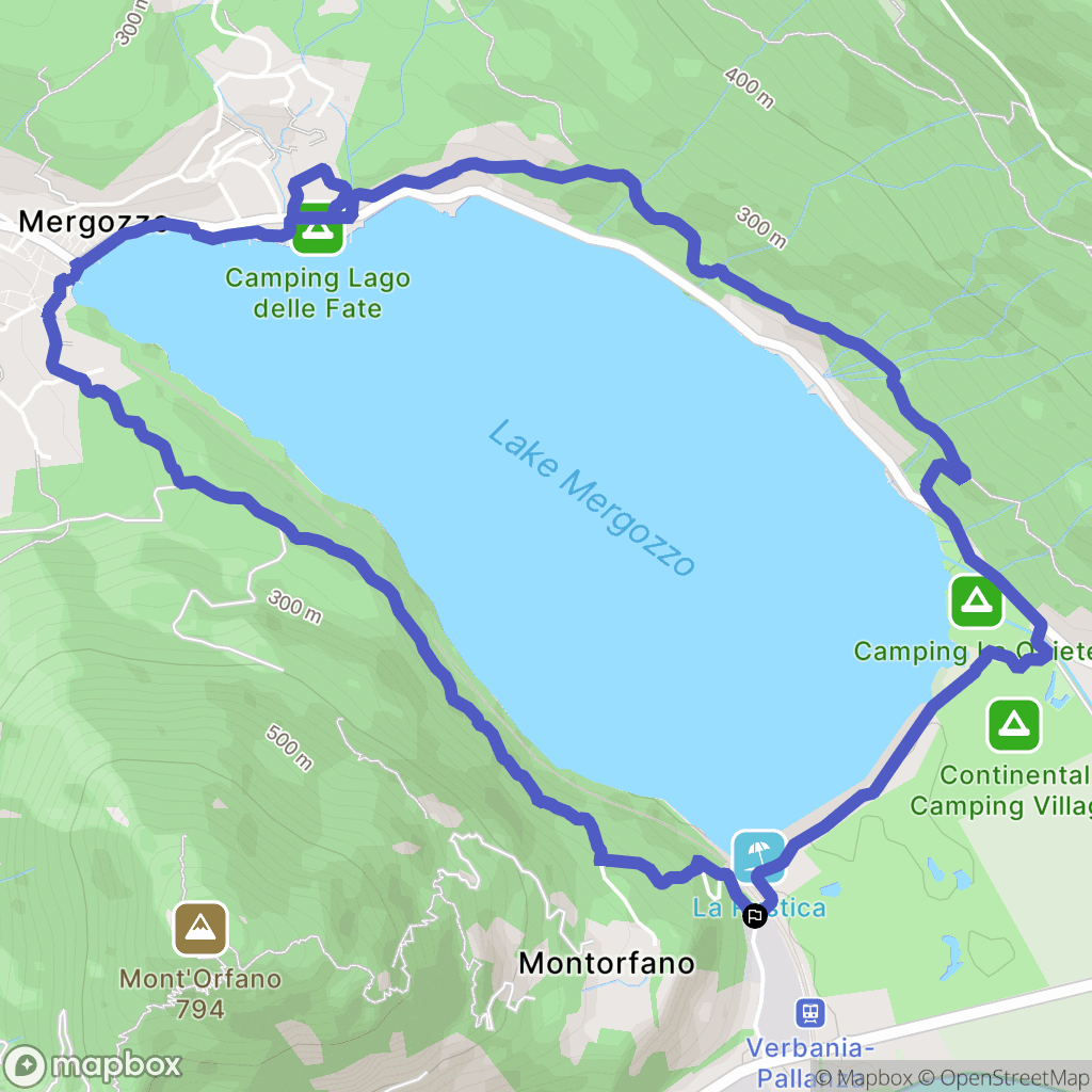 Verbania : carte du parcours de randonnée - Italy