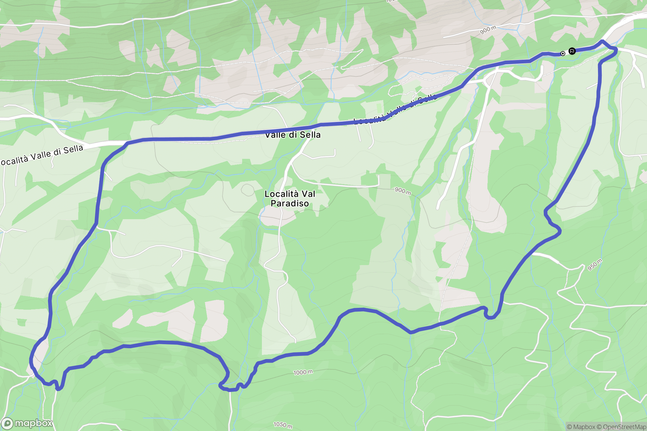  : carte du parcours de randonnée - Italy