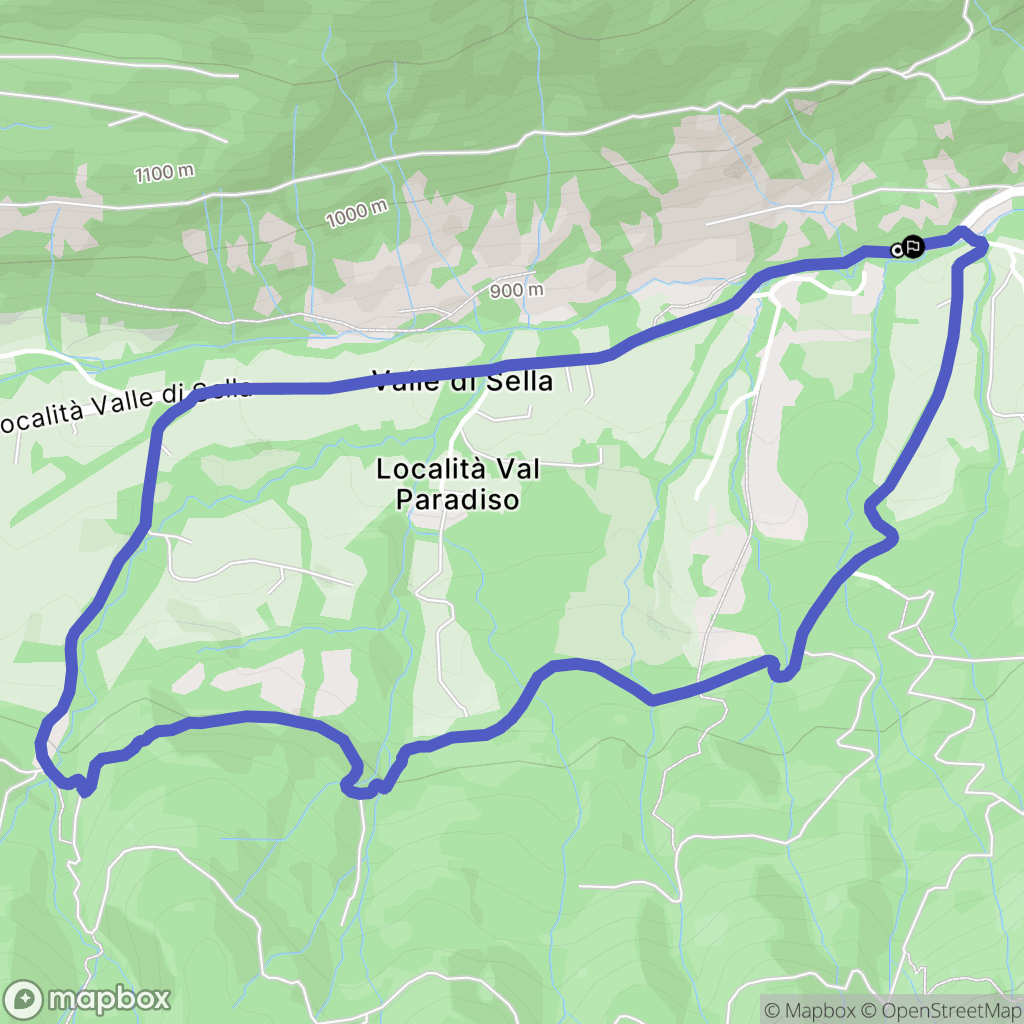  : carte du parcours de randonnée - Italy