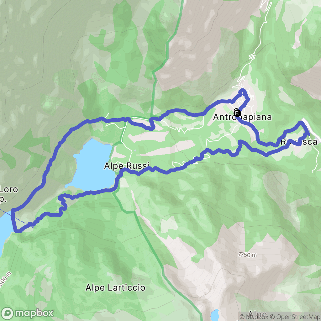 Antronapiana : carte du parcours de randonnée - Italy