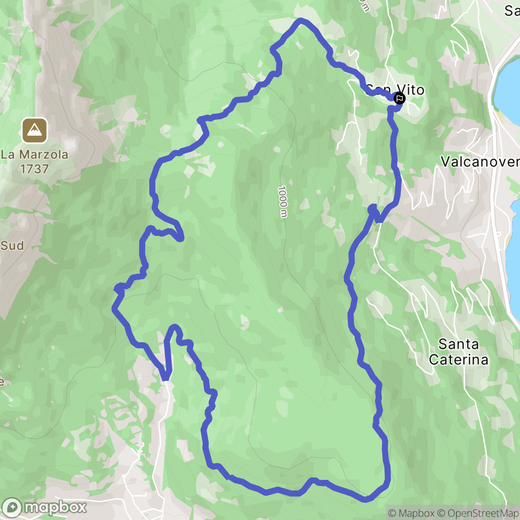 San Vito : carte du parcours de randonnée - Italy