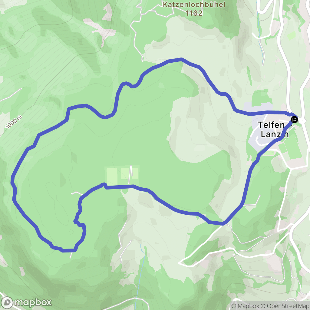 Telfen-Lanzin : carte du parcours de randonnée - Italy