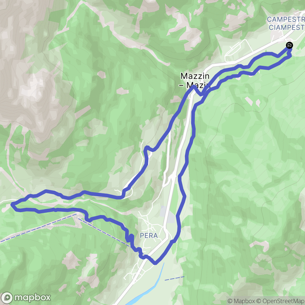 Campestrin : carte du parcours de randonnée - Italy