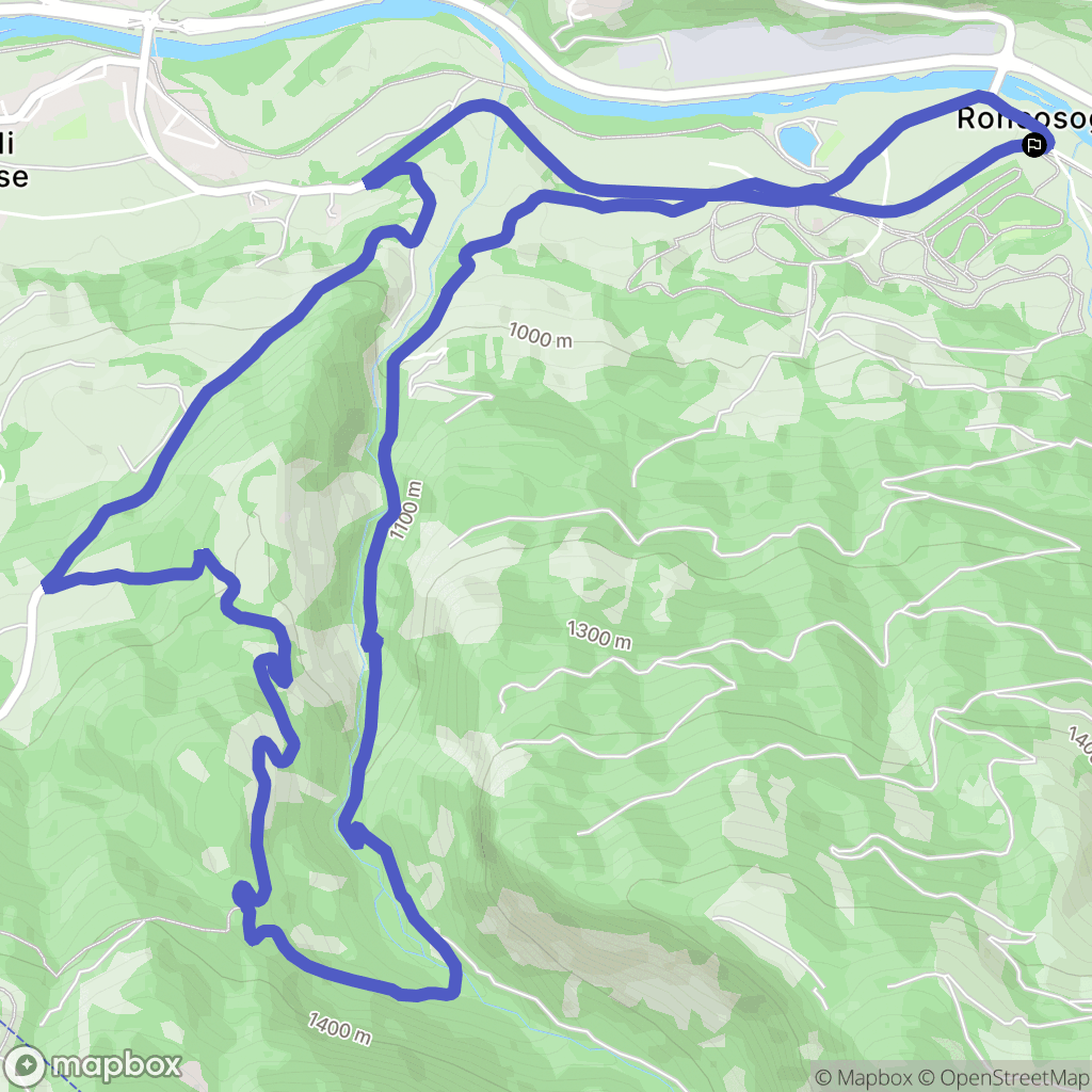 Lago : carte du parcours de randonnée - Italy