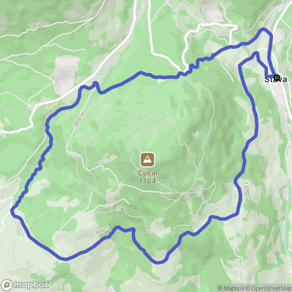 Stava : carte du parcours de randonnée - Italy