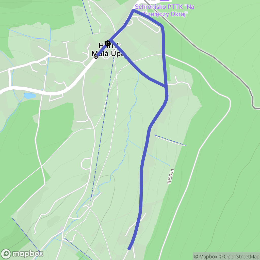 Malá Úpa: mapa trasy - Czechia