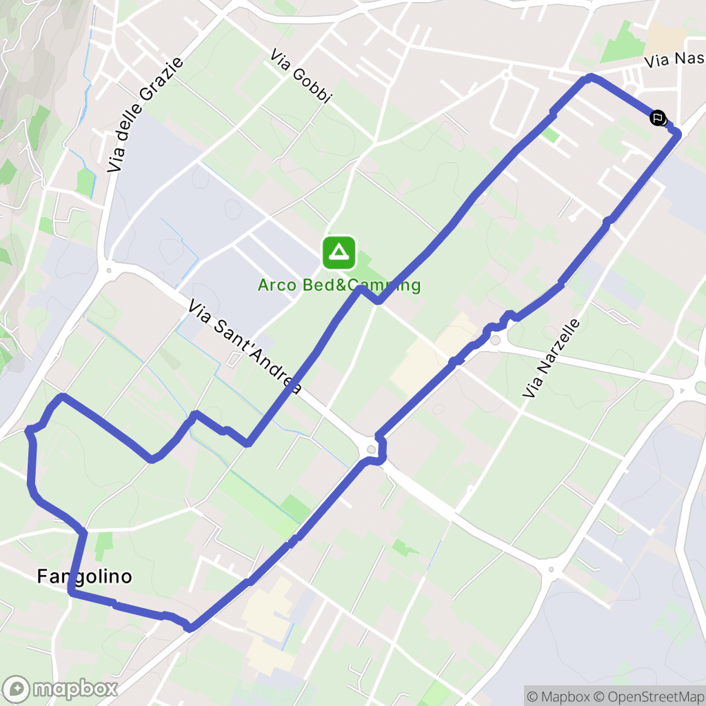 Arco : carte du parcours de randonnée - Italy