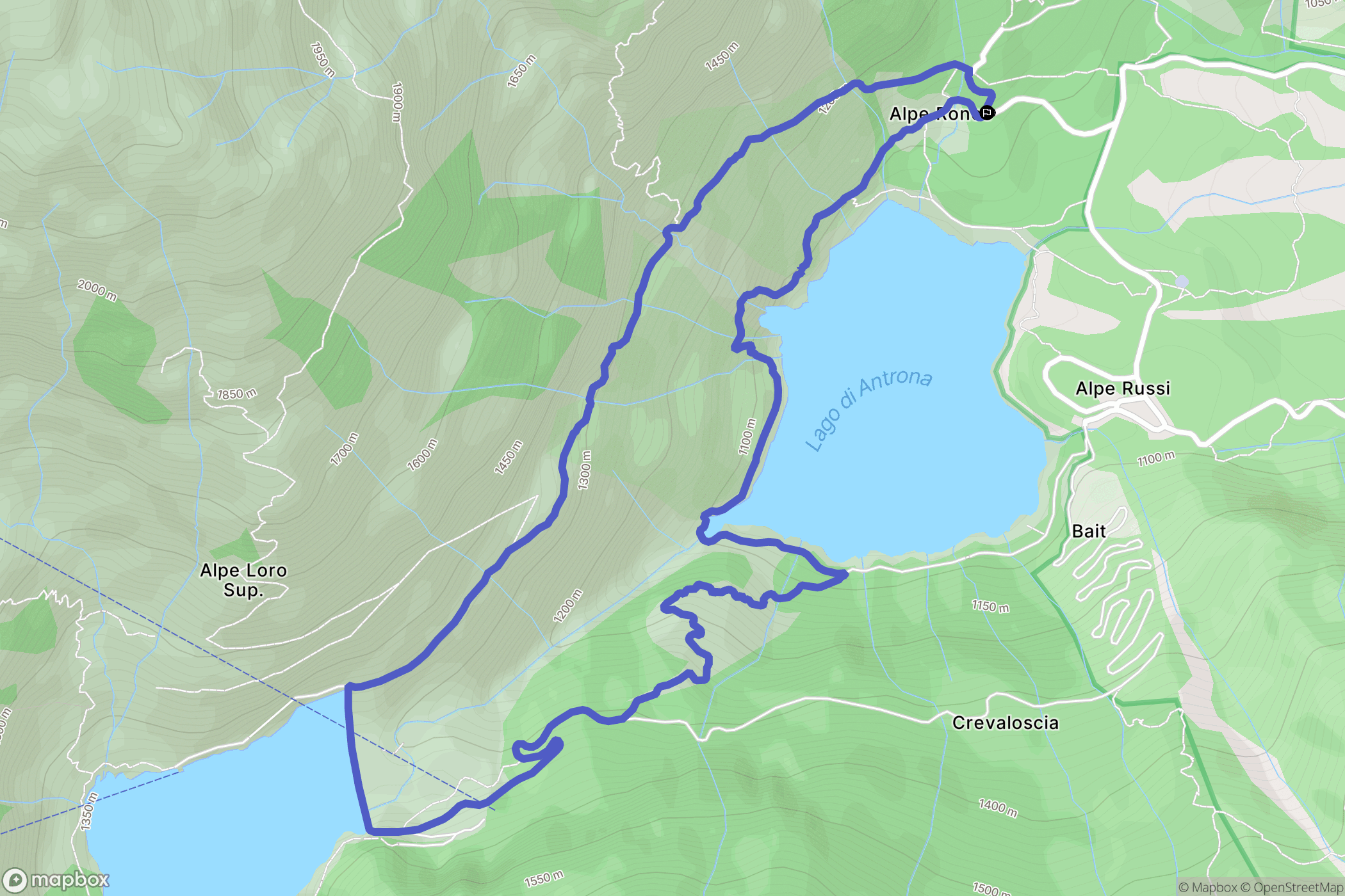  : carte du parcours de randonnée - Italy