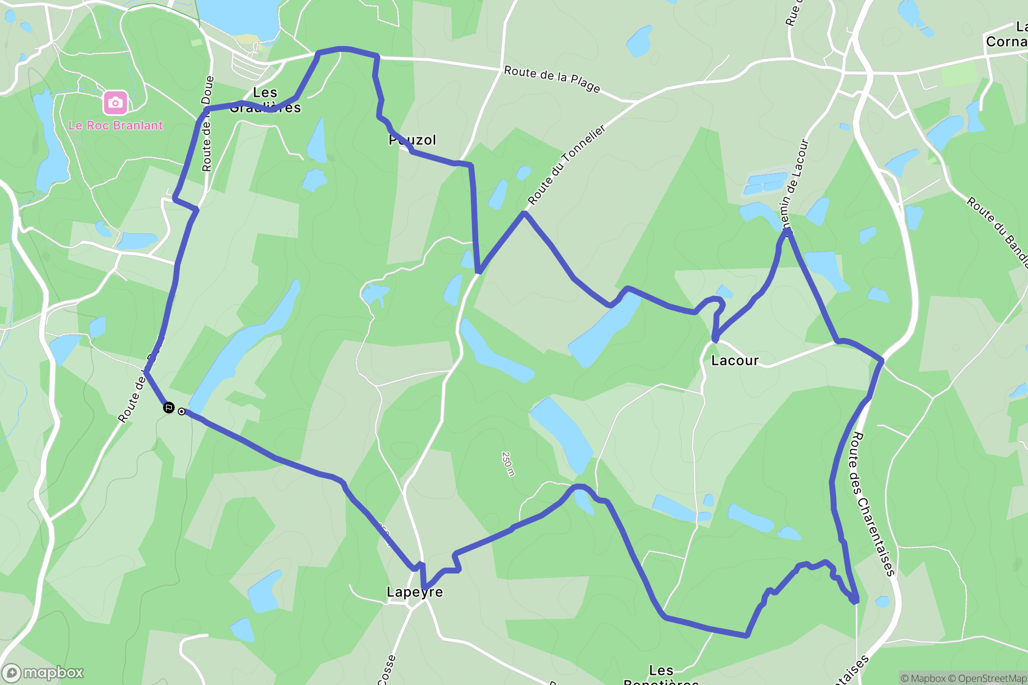 Saint-Estèphe : carte du parcours de randonnée - France