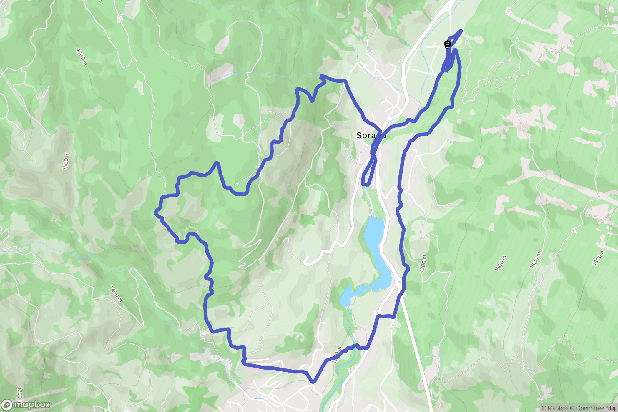  : carte du parcours de randonnée - Italy