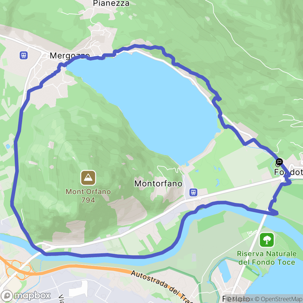 Fondotoce : carte du parcours de randonnée - Italy