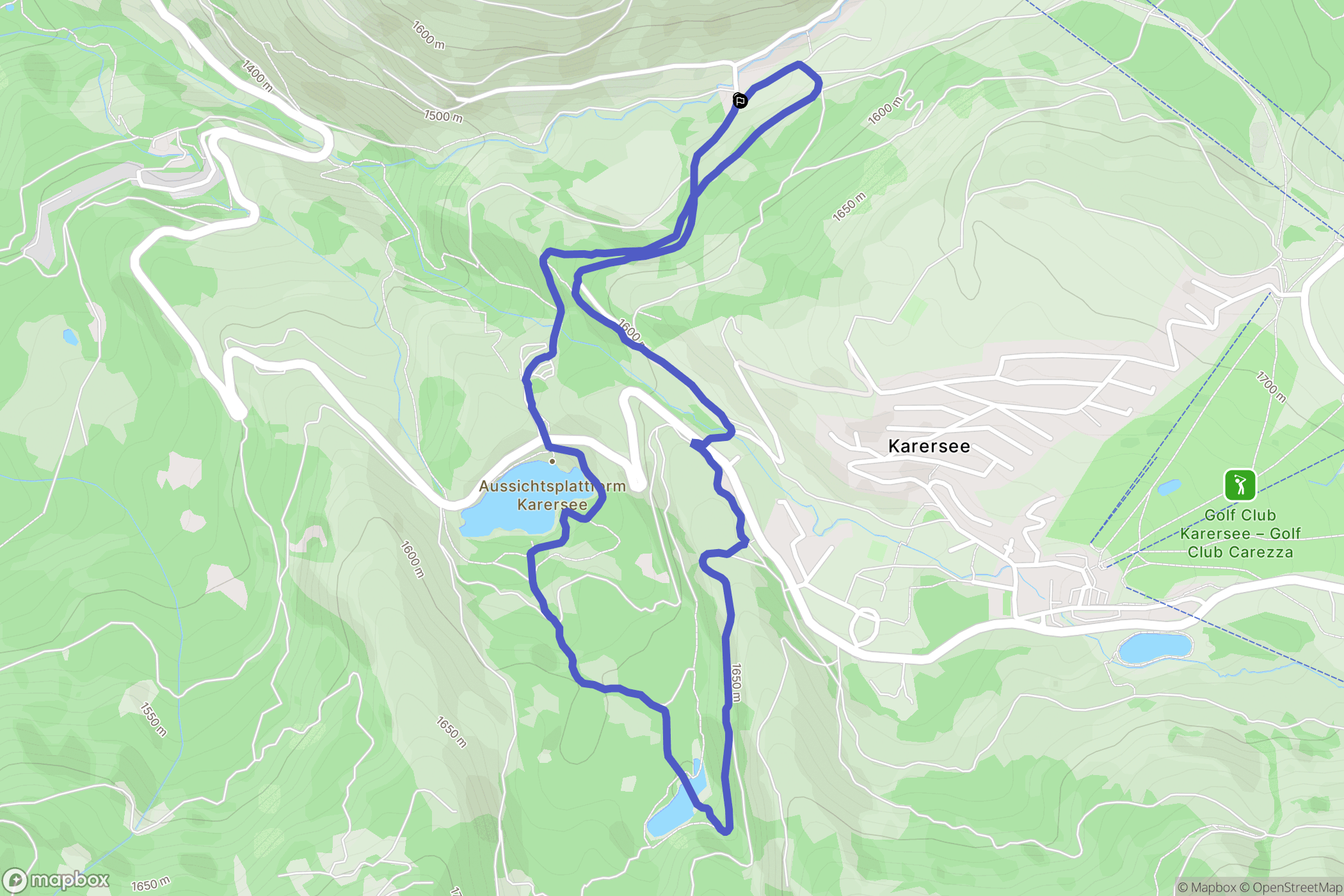  : carte du parcours de randonnée - Italy