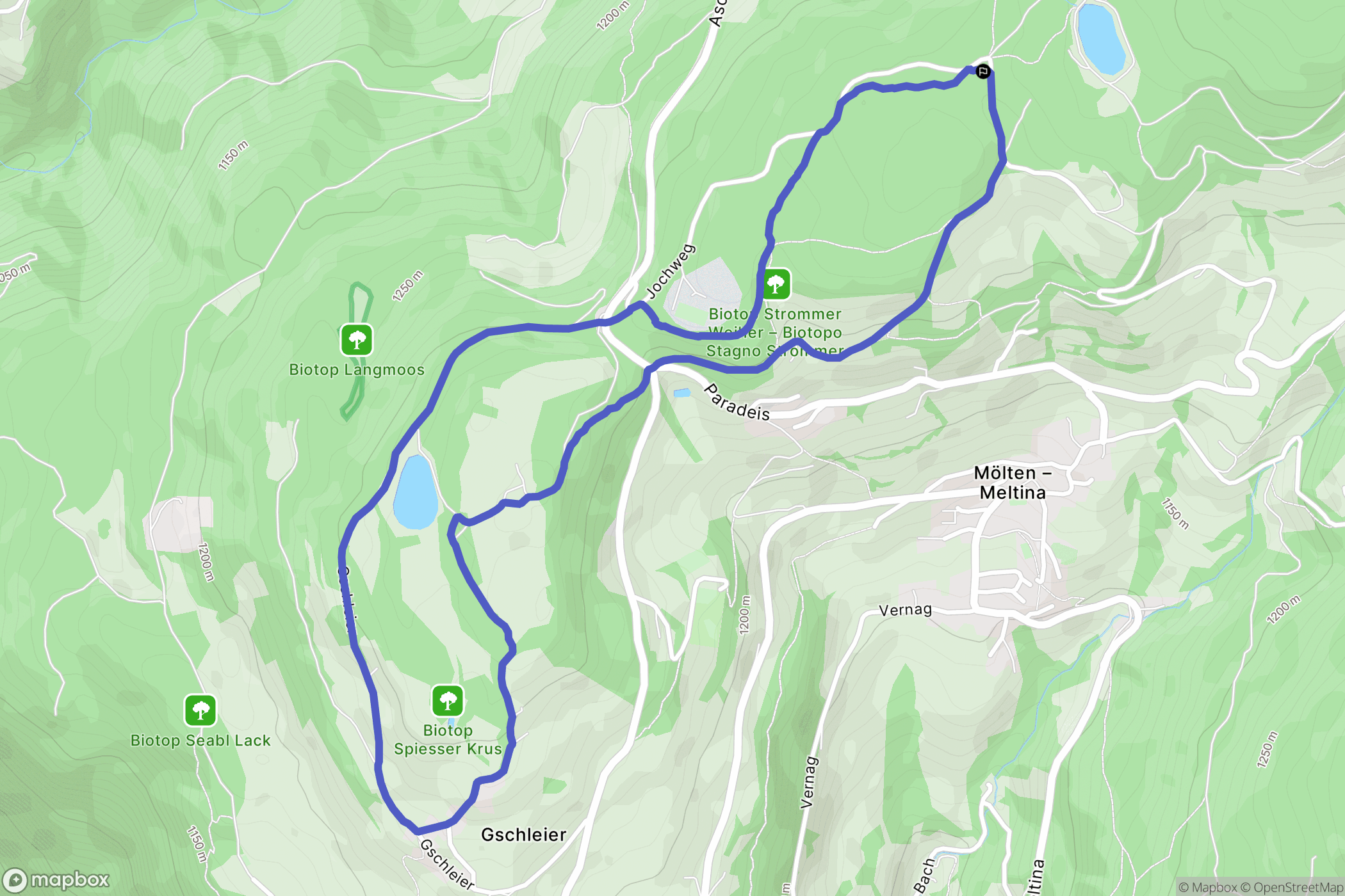  : carte du parcours de randonnée - Italy
