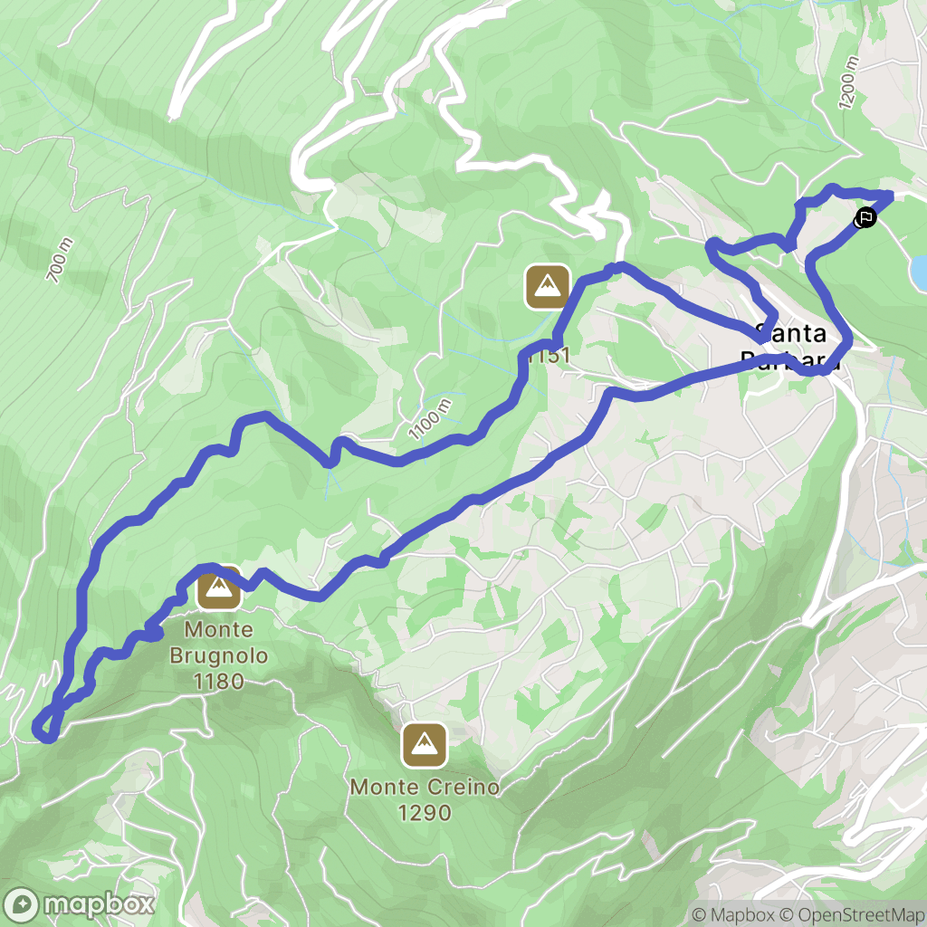  : carte du parcours de randonnée - Italy