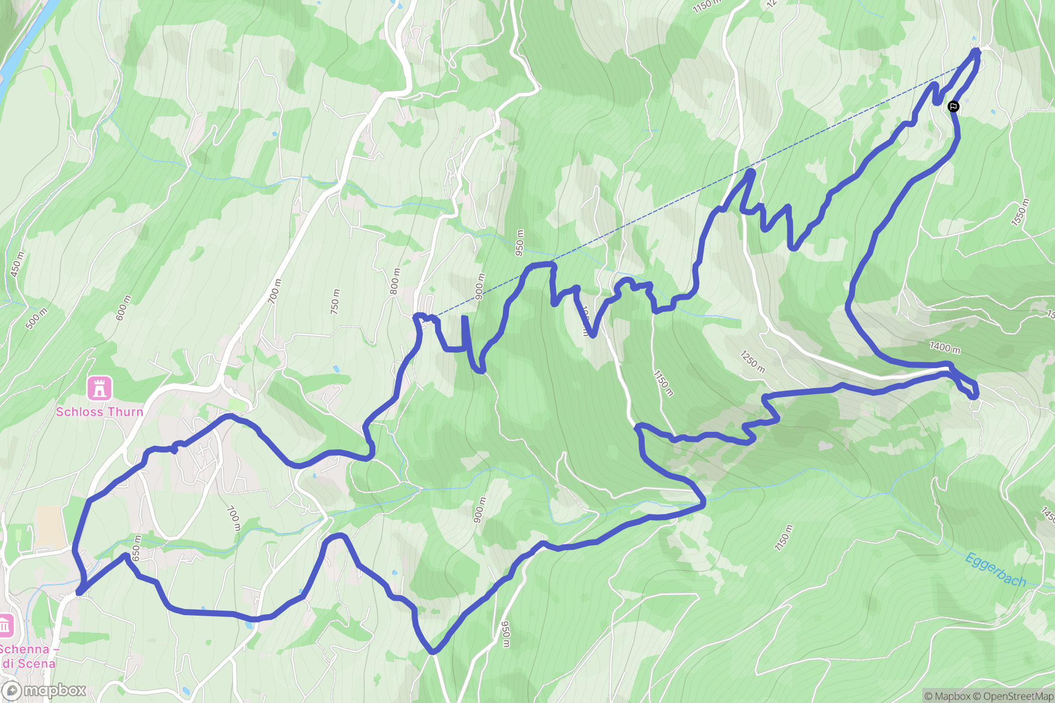  : carte du parcours de randonnée - Italy