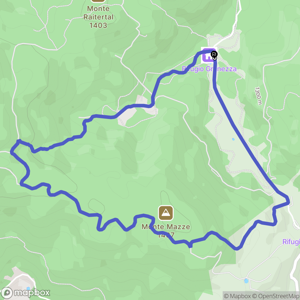 : carte du parcours de randonnée - Italy