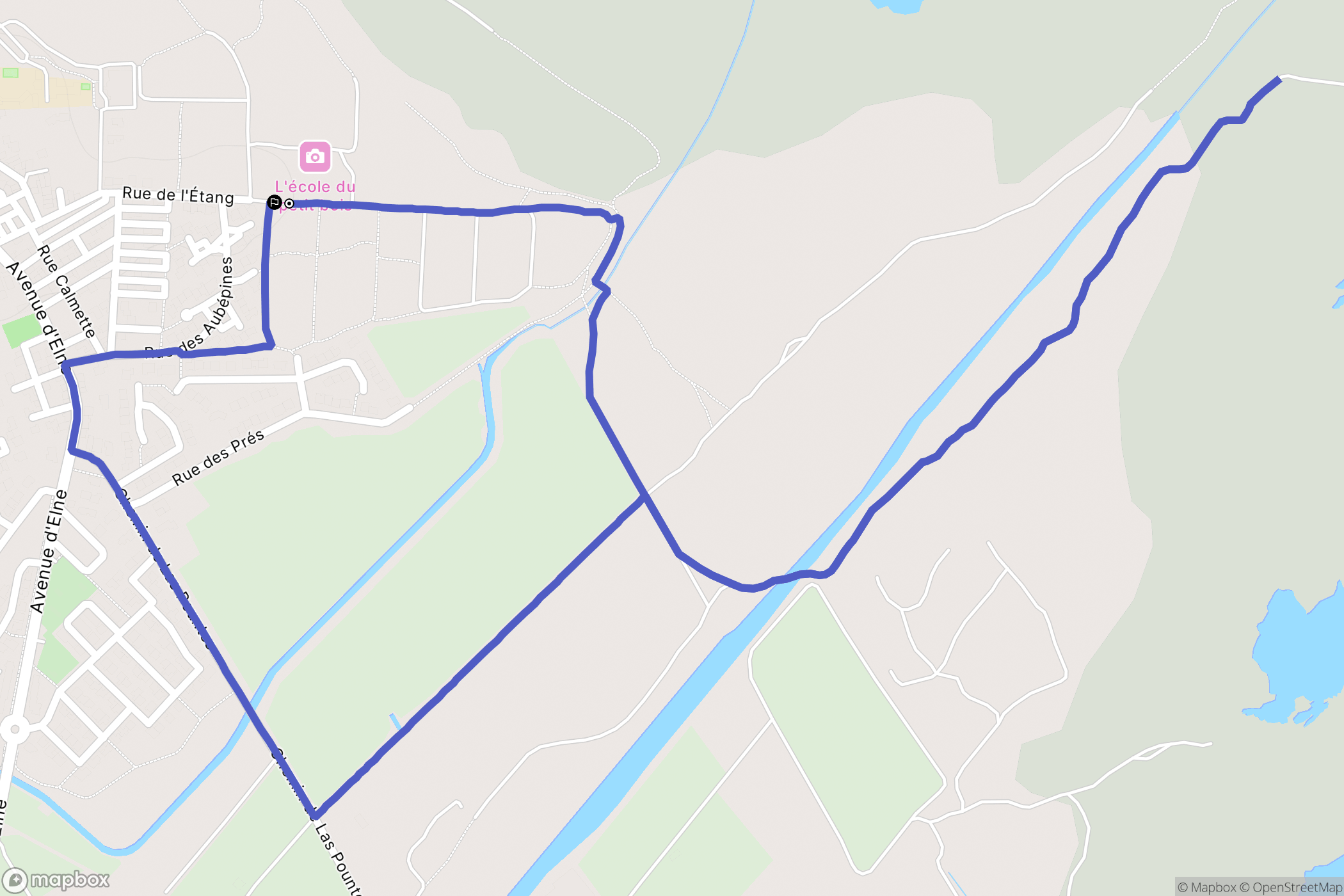 Saint-Nazaire : carte du parcours de randonnée - France