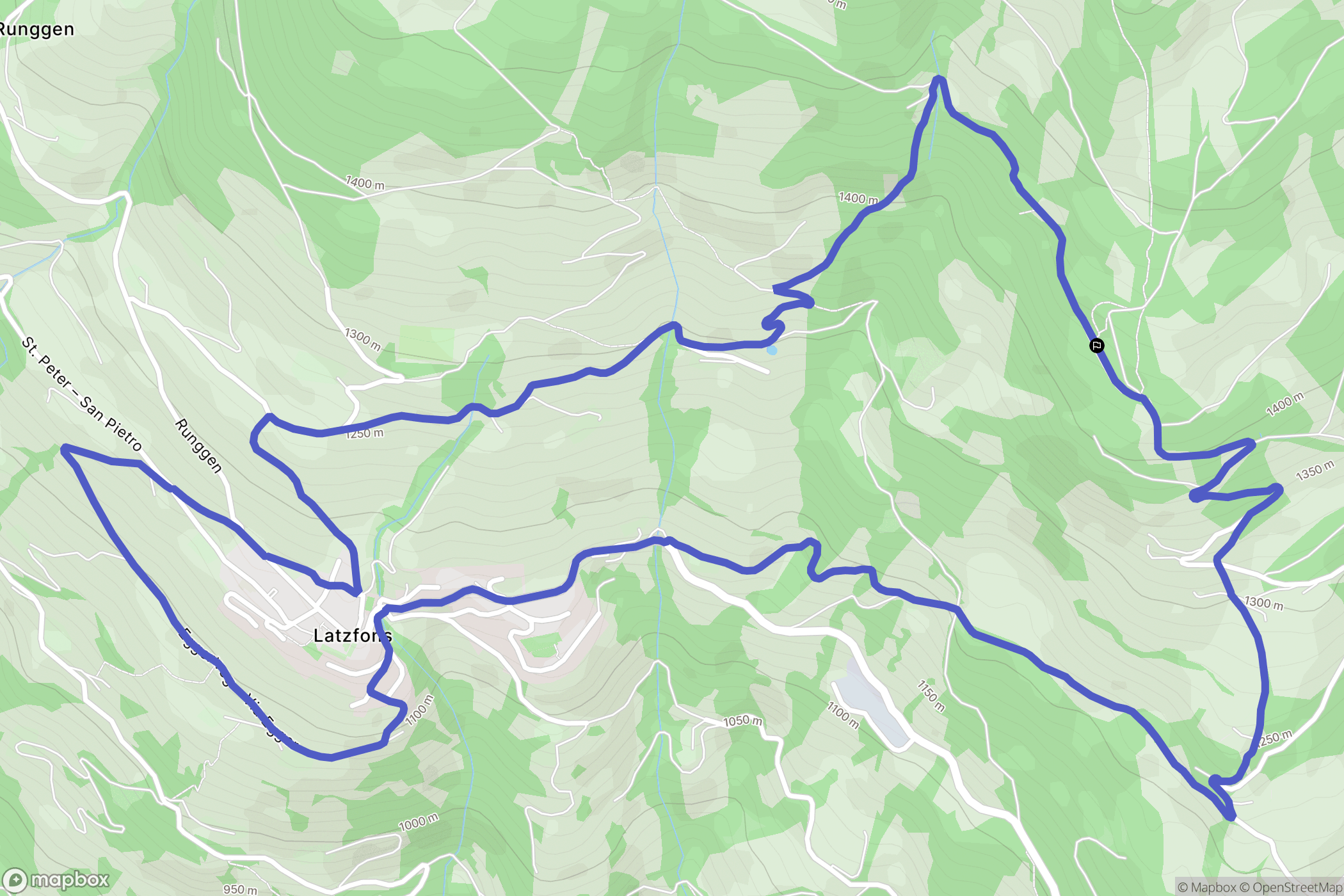  : carte du parcours de randonnée - Italy
