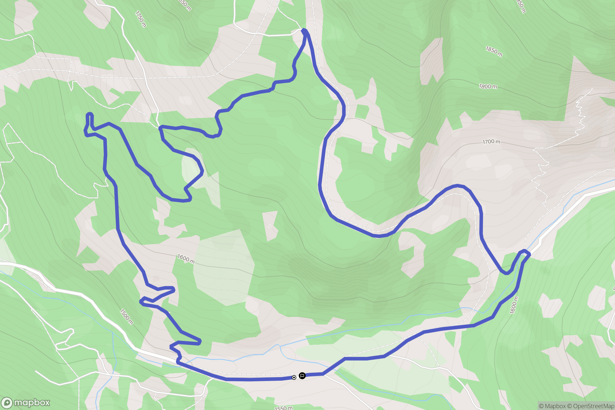  : carte du parcours de randonnée - Italy