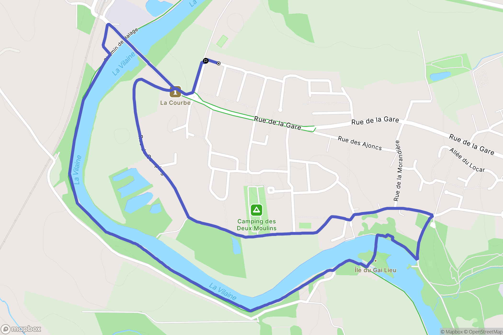 Bourg-des-Comptes : carte du parcours de randonnée - France