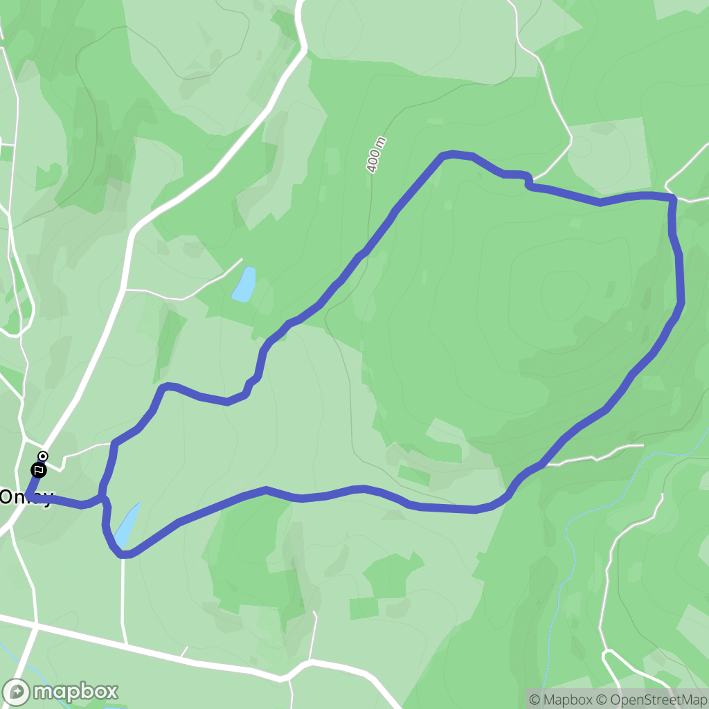 Onlay : carte du parcours de randonnée - France