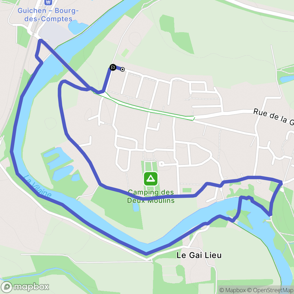 Bourg-des-Comptes : carte du parcours de randonnée - France
