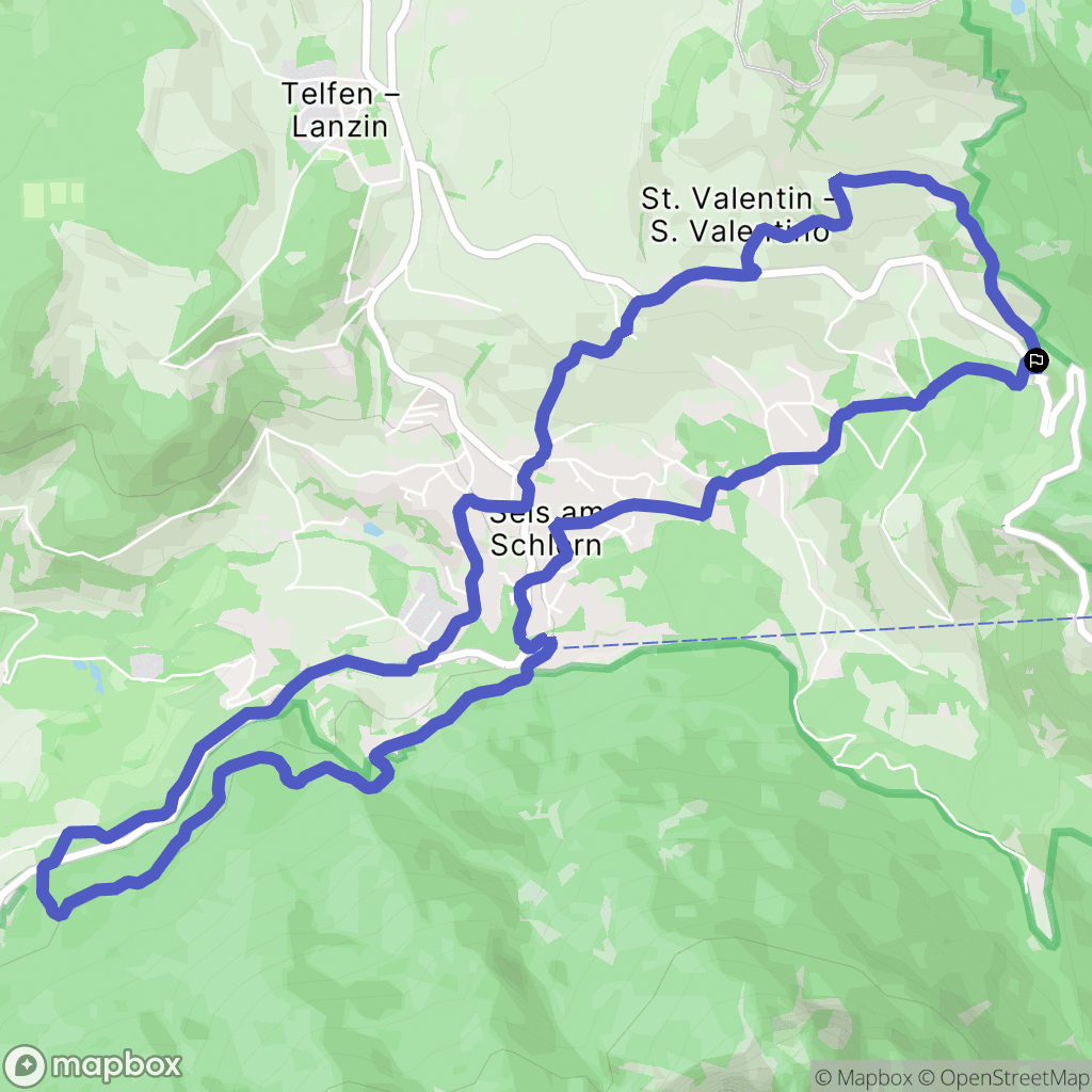  : carte du parcours de randonnée - Italy