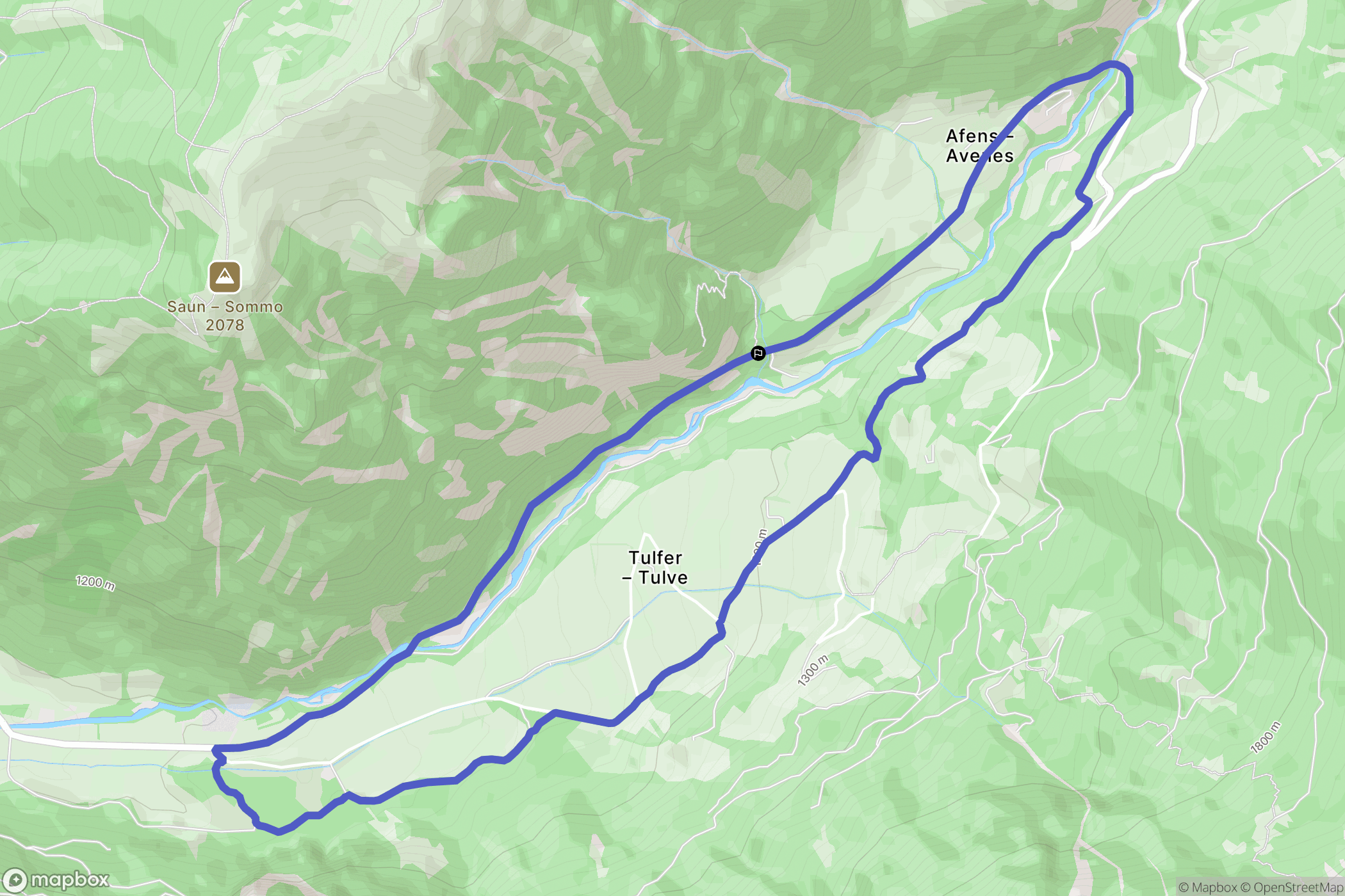 : carte du parcours de randonnée - Italy