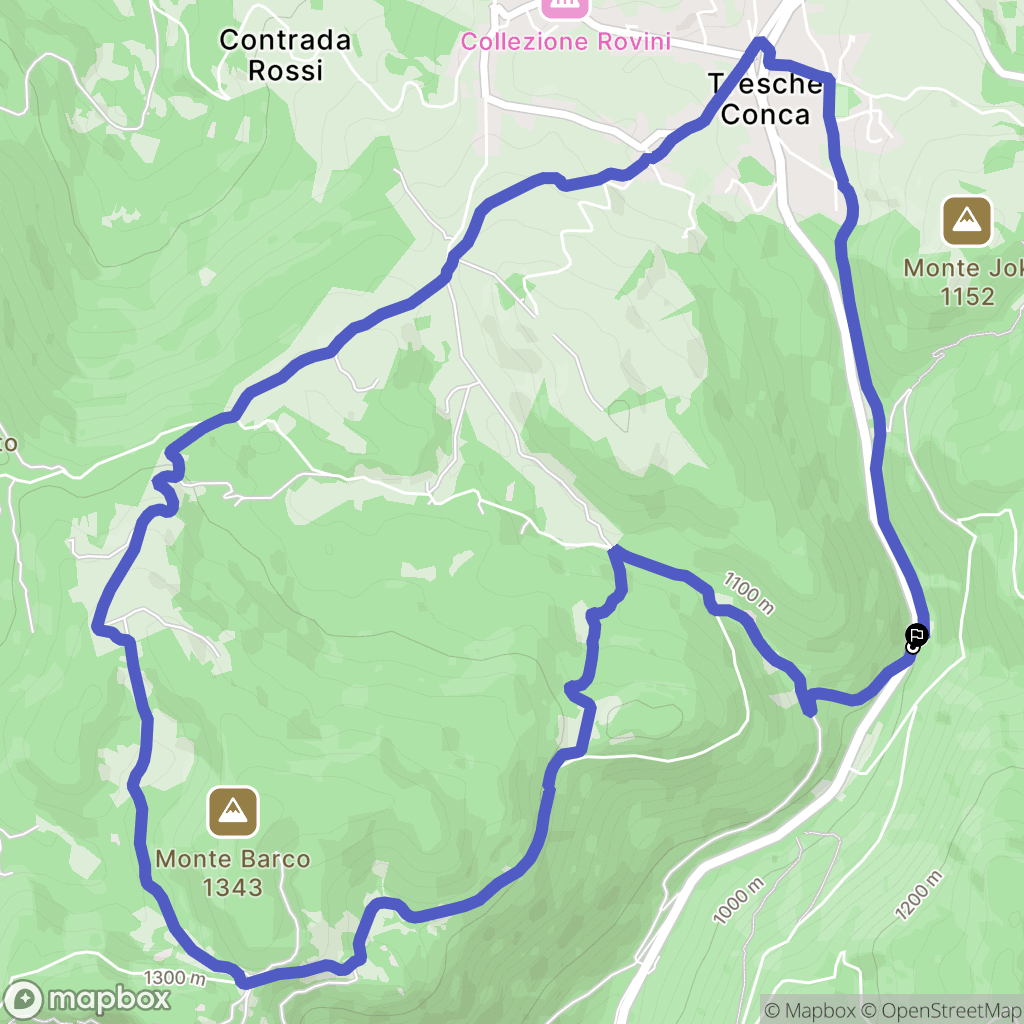  : carte du parcours de randonnée - Italy