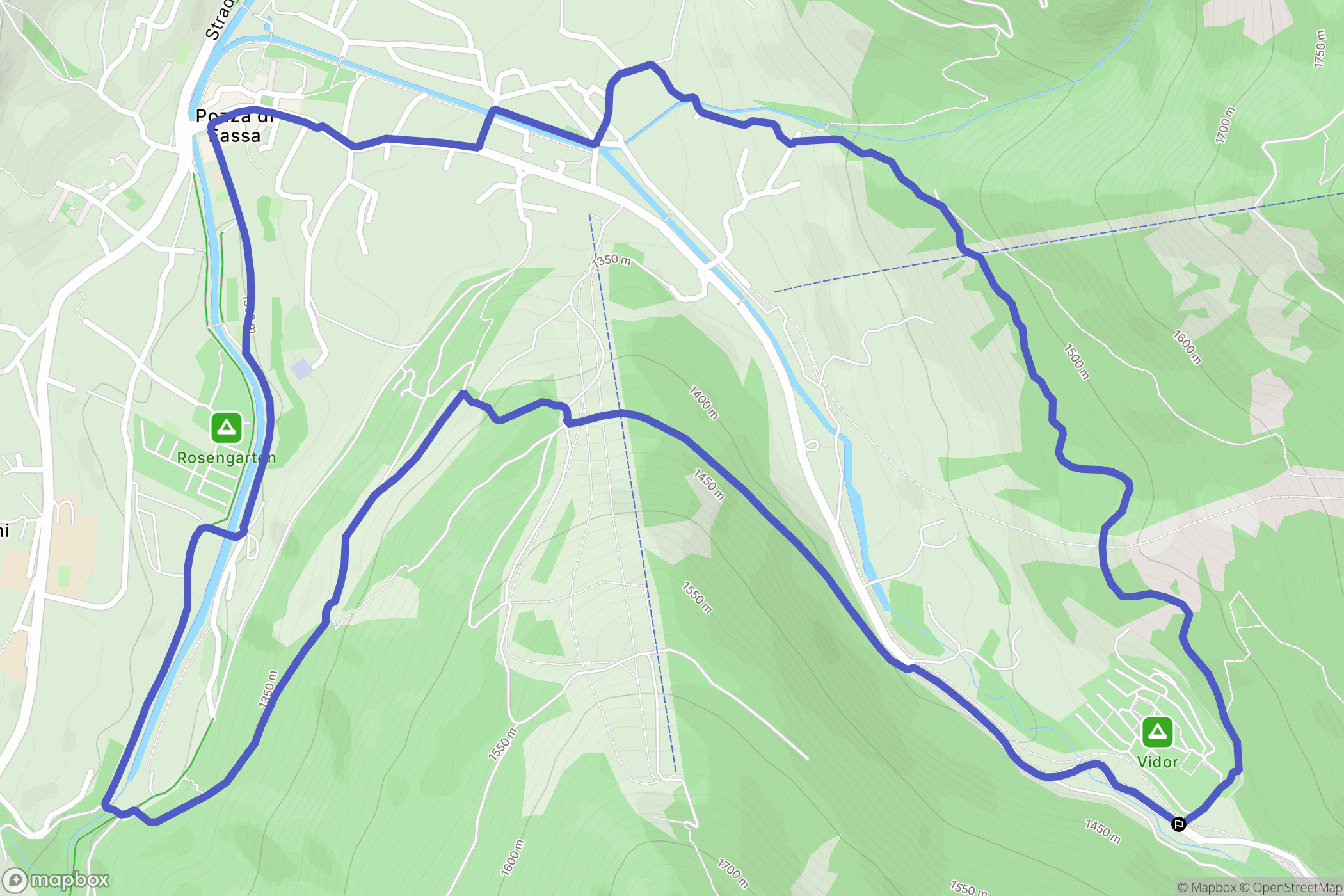  : carte du parcours de randonnée - Italy