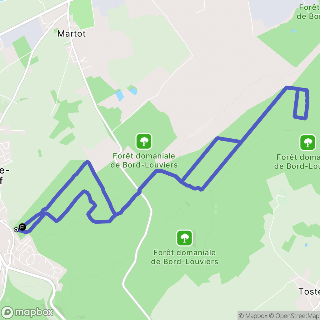 Saint-Pierre-lès-Elbeuf : carte du parcours de randonnée - France
