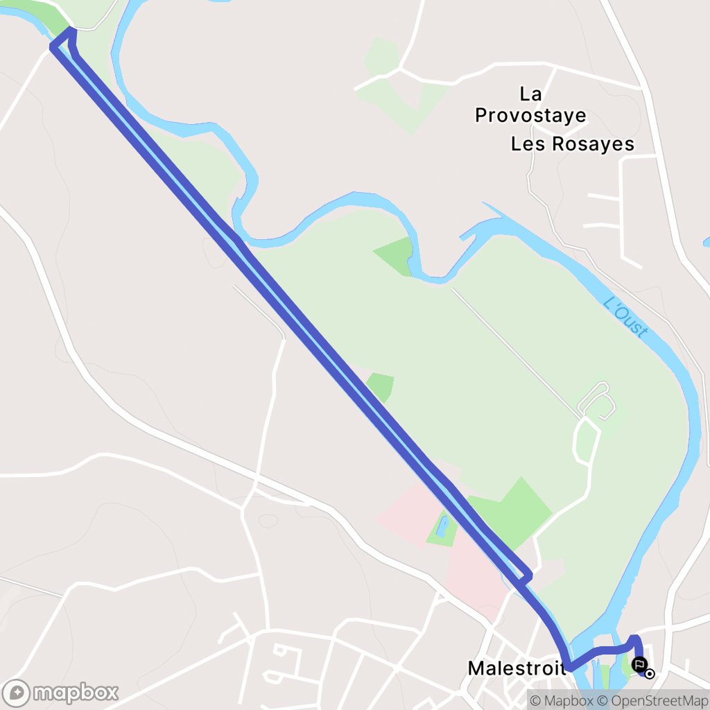 Malestroit : carte du parcours de randonnée - France