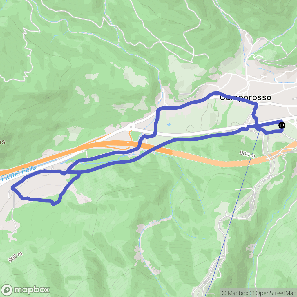  : carte du parcours de randonnée - Italy