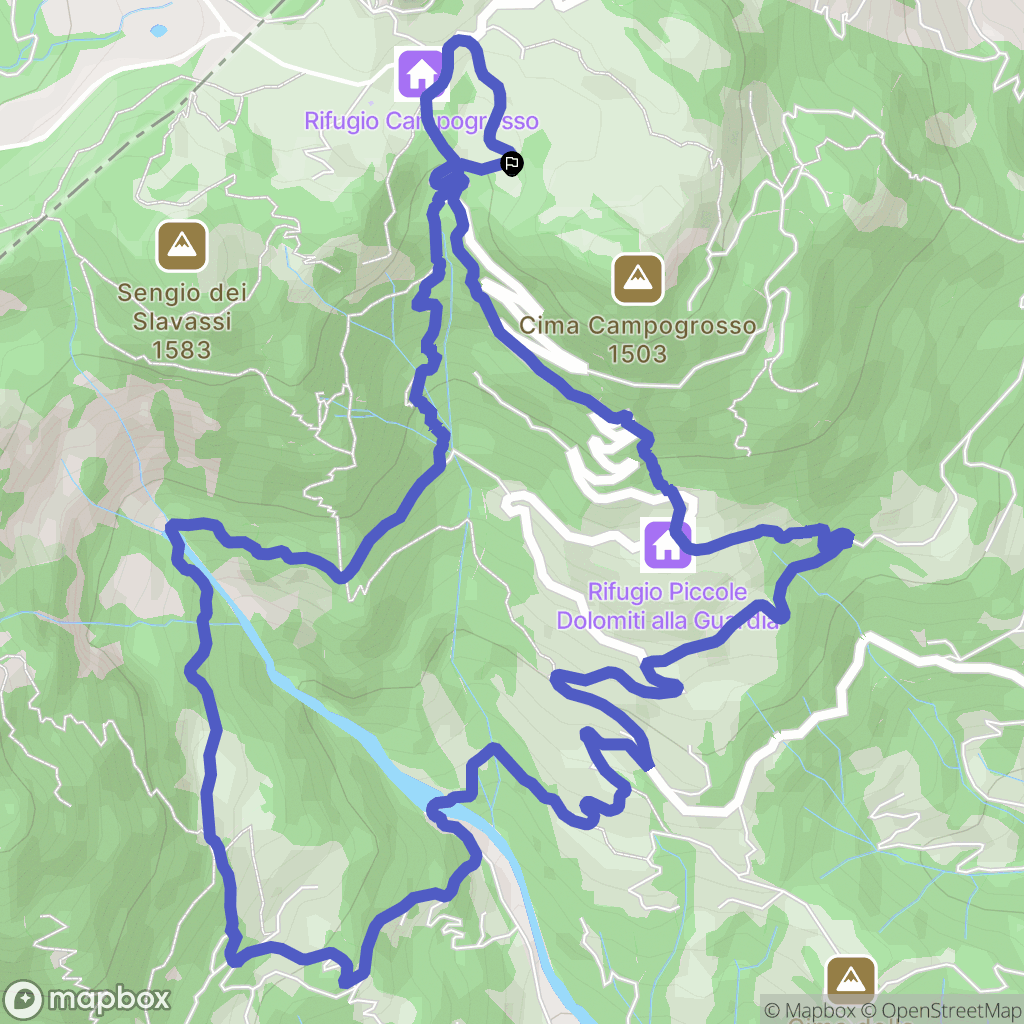  : carte du parcours de randonnée - Italy