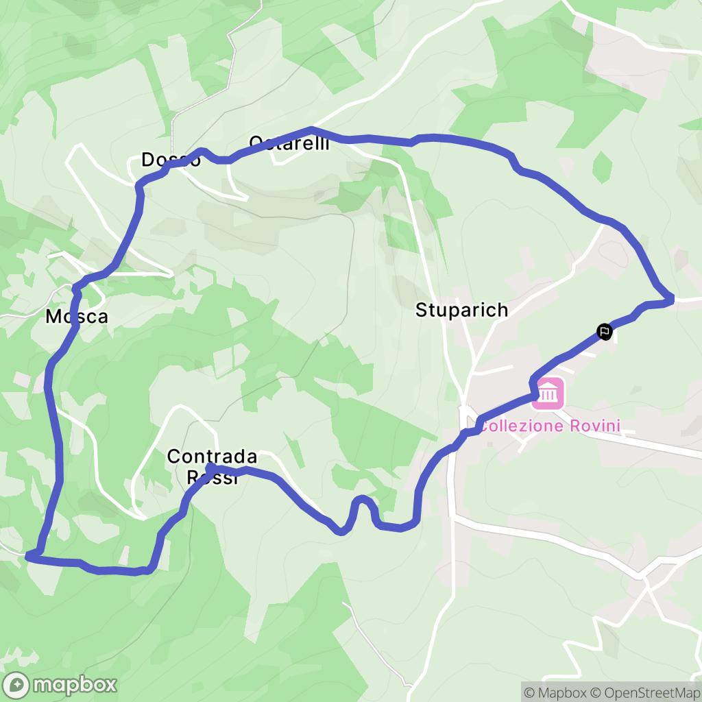 Roana : carte du parcours de randonnée - Italy