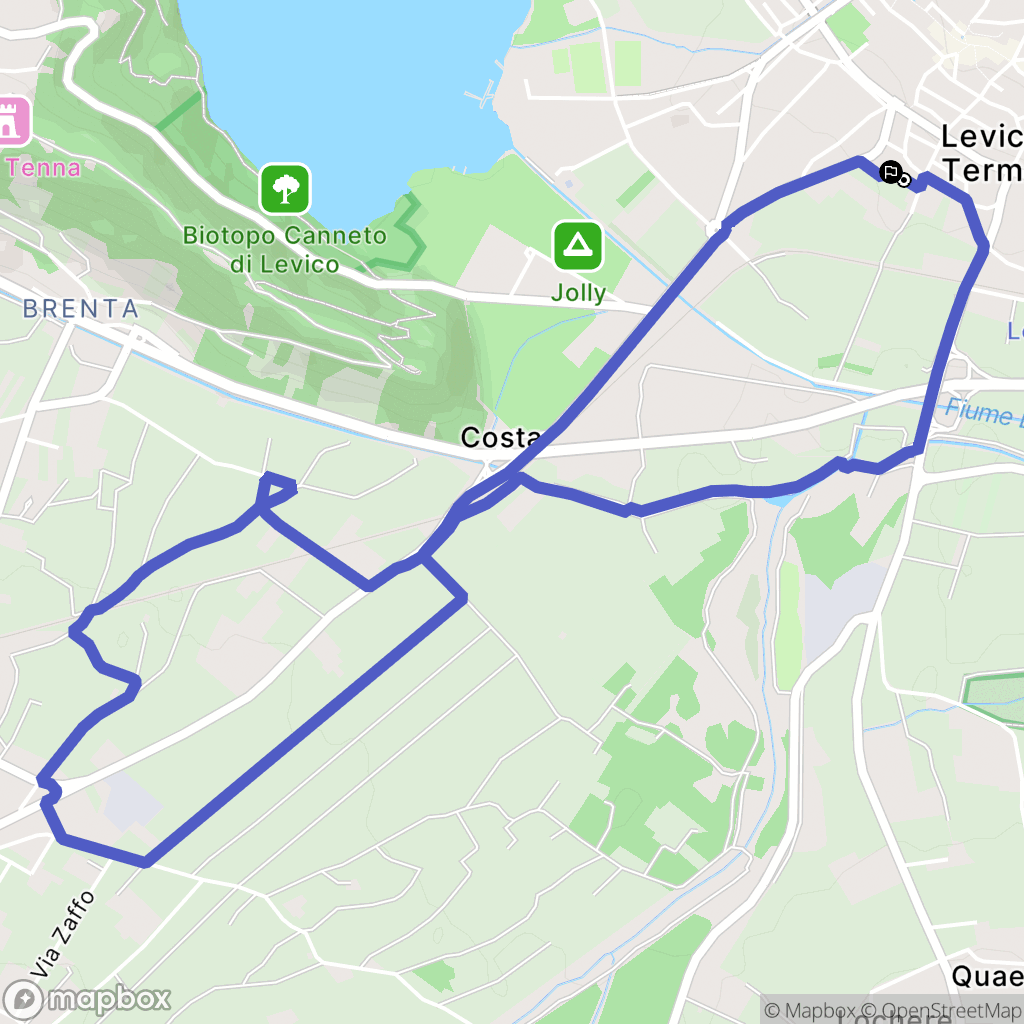  : carte du parcours de randonnée - Italy