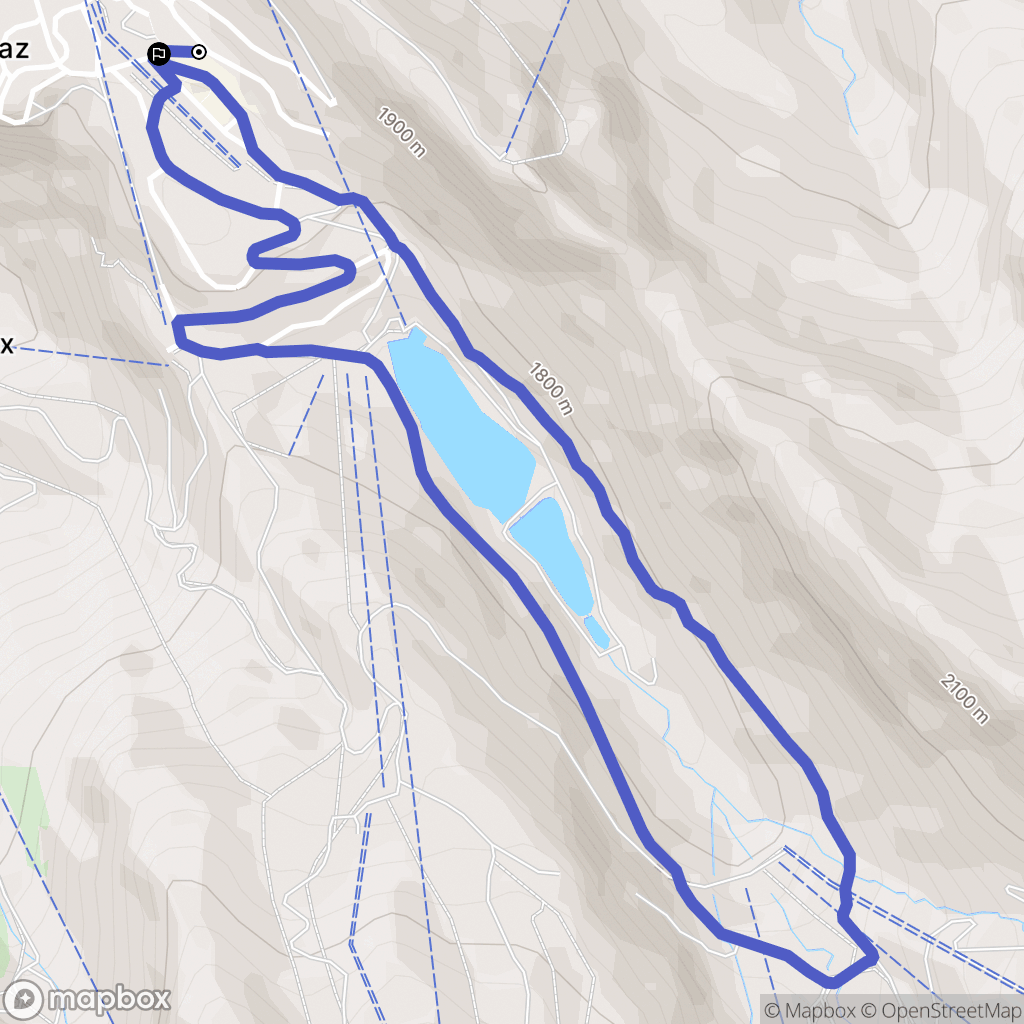 Morzine : carte du parcours de randonnée - France