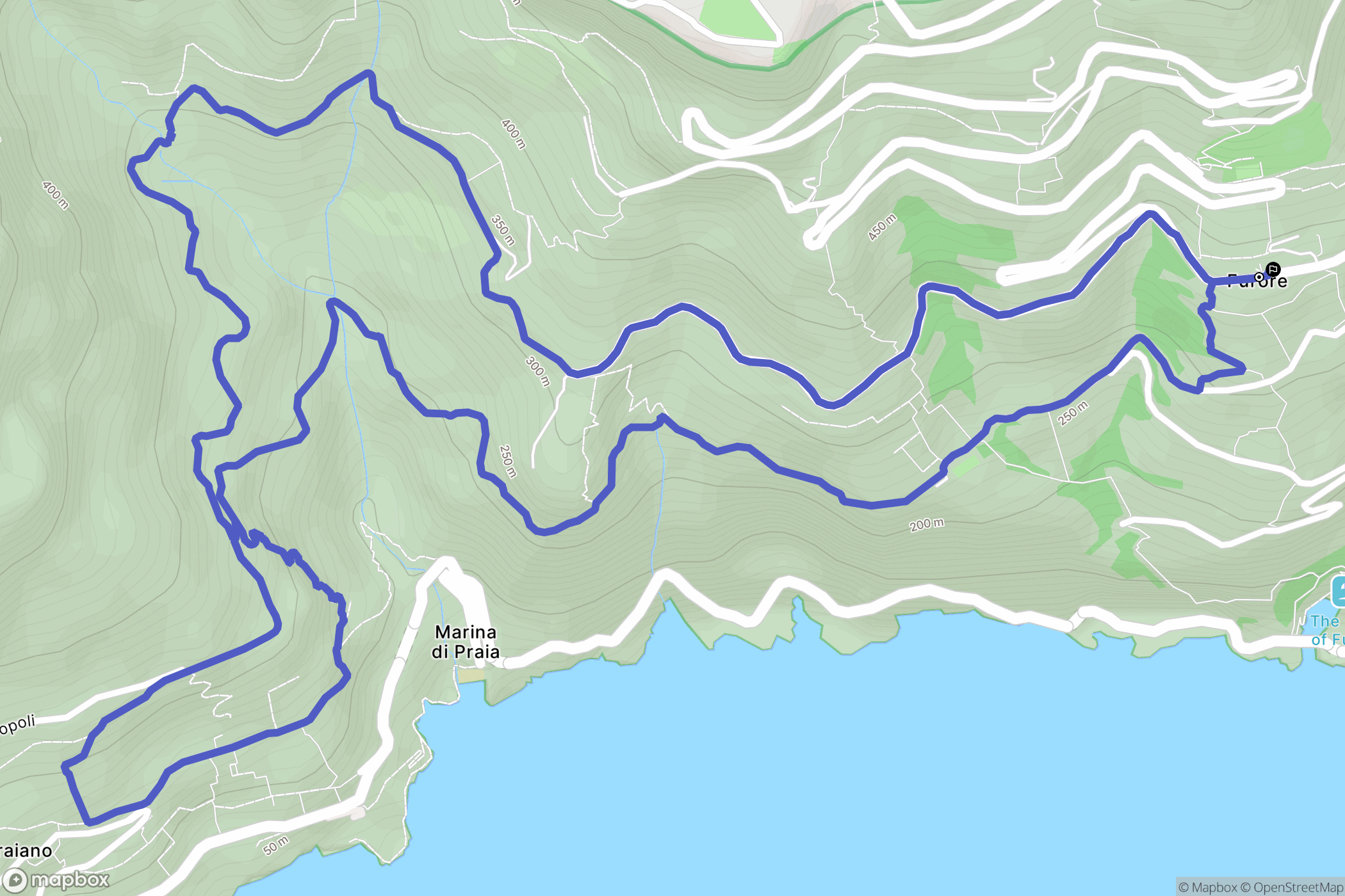  : carte du parcours de randonnée - Italy