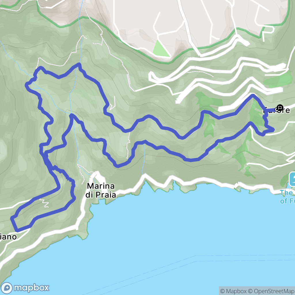  : carte du parcours de randonnée - Italy