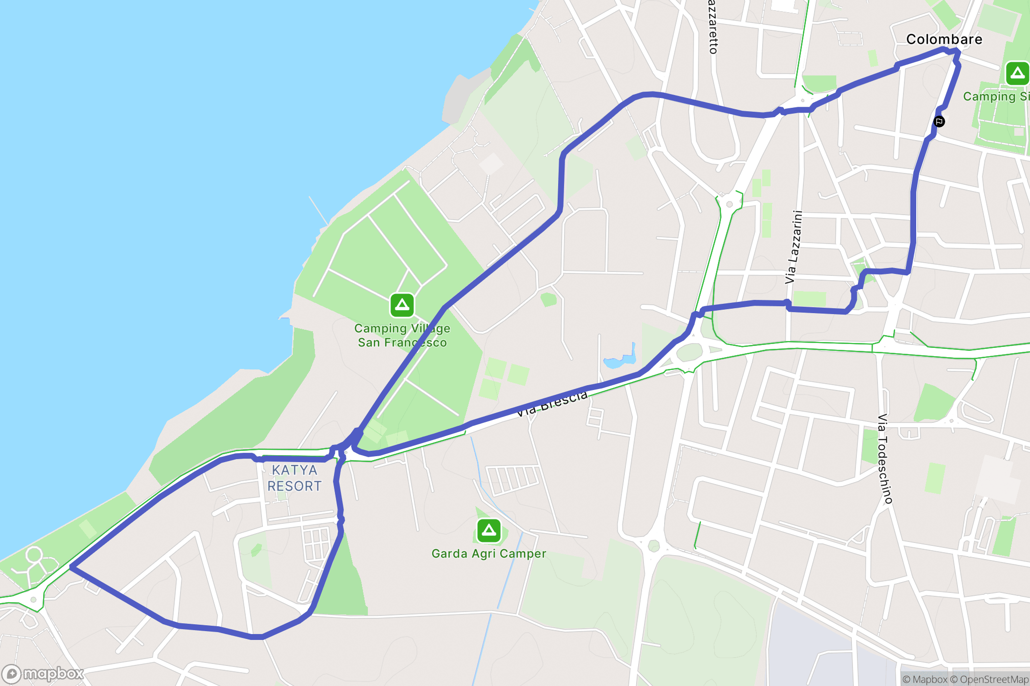 Sirmione : carte du parcours de randonnée - Italy
