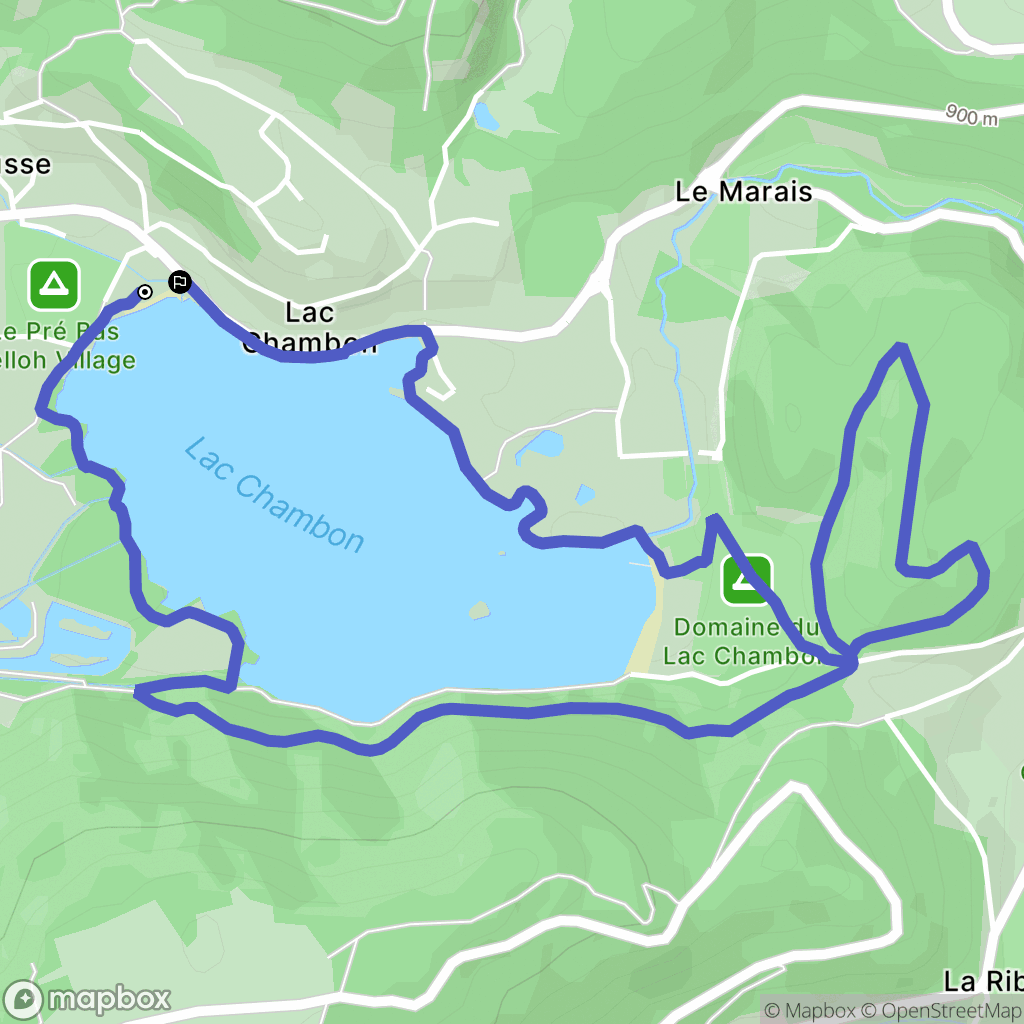 Chambon-sur-Lac : carte du parcours de randonnée - France